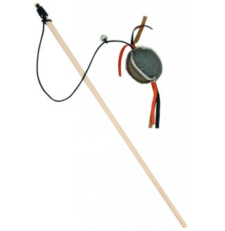 Barry King drewniana wędka z piłką z mocnego materiału szara