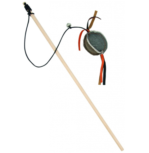 Barry King drewniana wędka z piłką z mocnego materiału szara