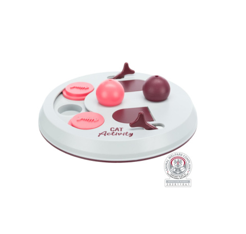 Cat Activity Flip Board gra strategiczna: jagodowy / różowy / jasnoszary