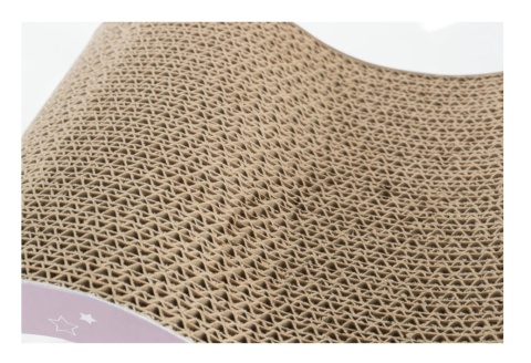 Drapak kartonowy Junior fala 38 × 7 × 18 cm liliowy