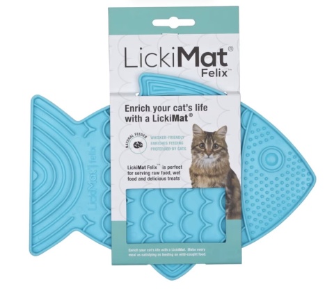 LickiMat Classic Felix - mata do lizania dla kota i małego psa, miękka - Turkusowy