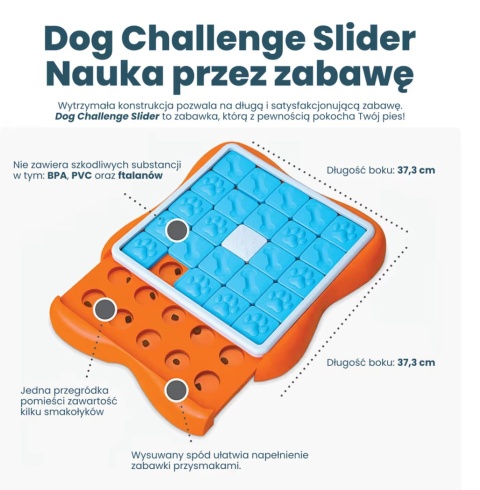 Nina Ottosson Dog Challenge Slider Level 3 - inteligentna gra edukacyjna dla psów, poziom 3