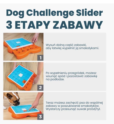 Nina Ottosson Dog Challenge Slider Level 3 - inteligentna gra edukacyjna dla psów, poziom 3