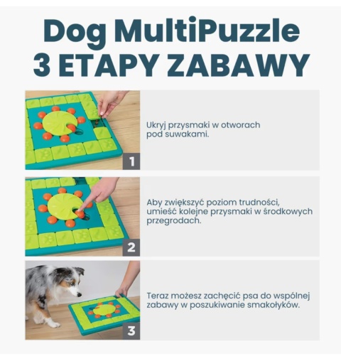 Nina Ottosson Dog MultiPuzzle Level 4 - gra interaktywna, puzzle edukacyjne dla psa, poziom 4