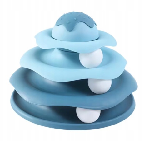 Wieża z piłeczkami dla kota