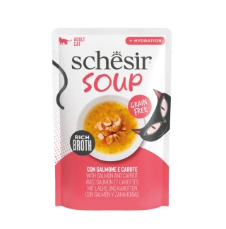 Soup schesir dla kotów, zupa łosoś z marchewką 40 g