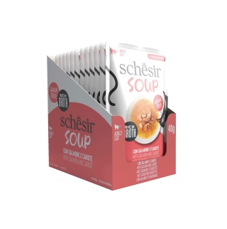 Soup schesir dla kotów, zupa łosoś z marchewką 40 g