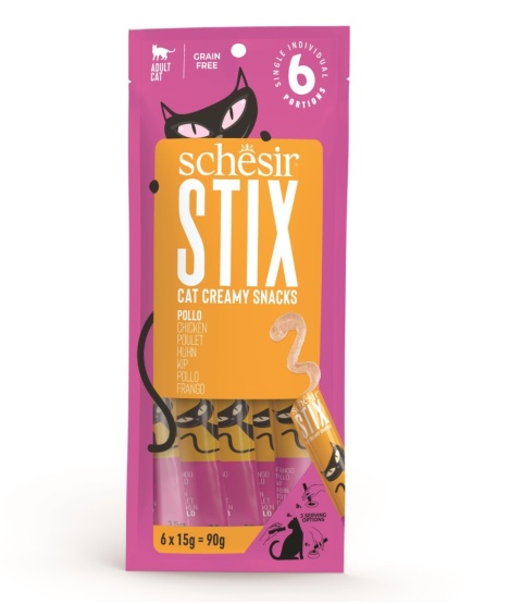 Stix kremowy przysmak dla kota o smaku kurczaka 6x15 g, saszetka
