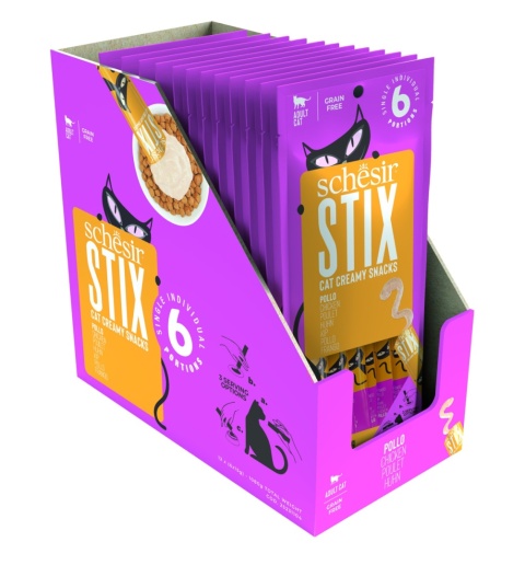 Stix kremowy przysmak dla kota o smaku kurczaka 6x15 g, saszetka