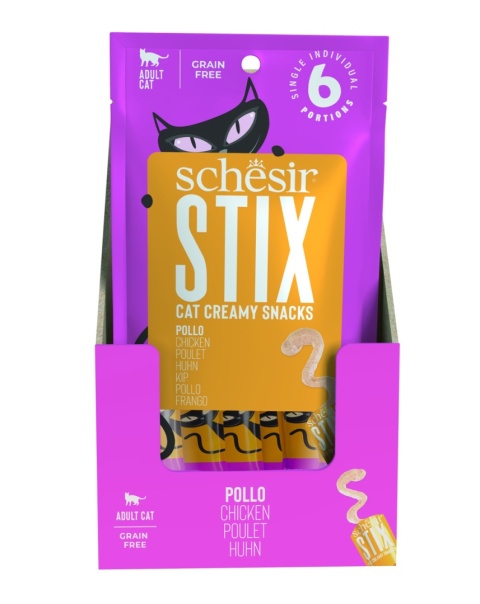 Stix kremowy przysmak dla kota o smaku kurczaka 6x15 g, saszetka