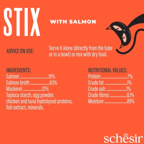 Stix kremowy przysmak dla kota o smaku łososia 6x15 g