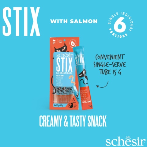 Stix kremowy przysmak dla kota o smaku łososia 6x15 g