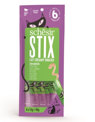 Stix kremowy przysmak dla kota o smku kaczki 6x15 g, saszetka