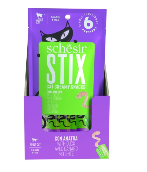 Stix kremowy przysmak dla kota o smku kaczki 6x15 g, saszetka
