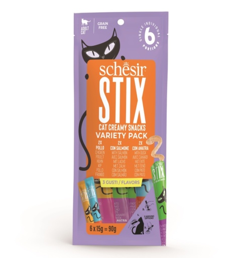 Stix multipack przysmak dla kota kurczak/kaczka/łosoś 6x15 g