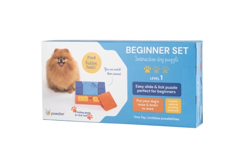 Pawzler Interactive Dog Puzzle Beginner Set - modułowa łamigłówka dla psa, zestaw dla początkujących 6 elementów