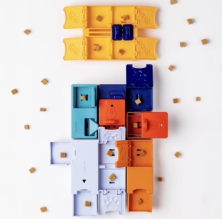 Pawzler Interactive Dog Puzzle Genius Set - modułowa łamigłówka dla psa, zestaw 7 elementów