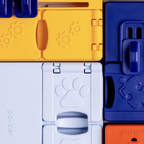 Pawzler Interactive Dog Puzzle Genius Set - modułowa łamigłówka dla psa, zestaw 7 elementów