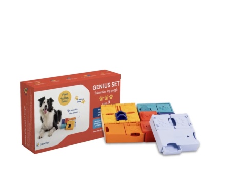 Pawzler Interactive Dog Puzzle Genius Set - modułowa łamigłówka dla psa, zestaw 7 elementów