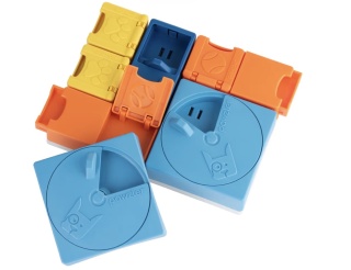 Pawzler Interactive Dog Puzzle Rainbow Set - modułowa łamigłówka dla psa, zestaw 8 elementów
